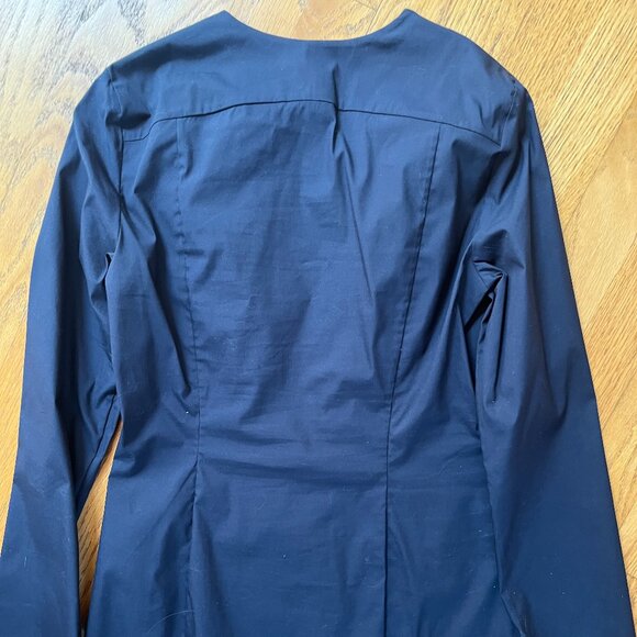 COS Navy Blue Women's Shirt w/ Zip Size 2 NWT - Picture 2 of 4